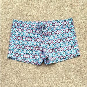 Helen Jon Nantucket 3" Lace Up Geometric Water Resistant Board Shorts Size 10
